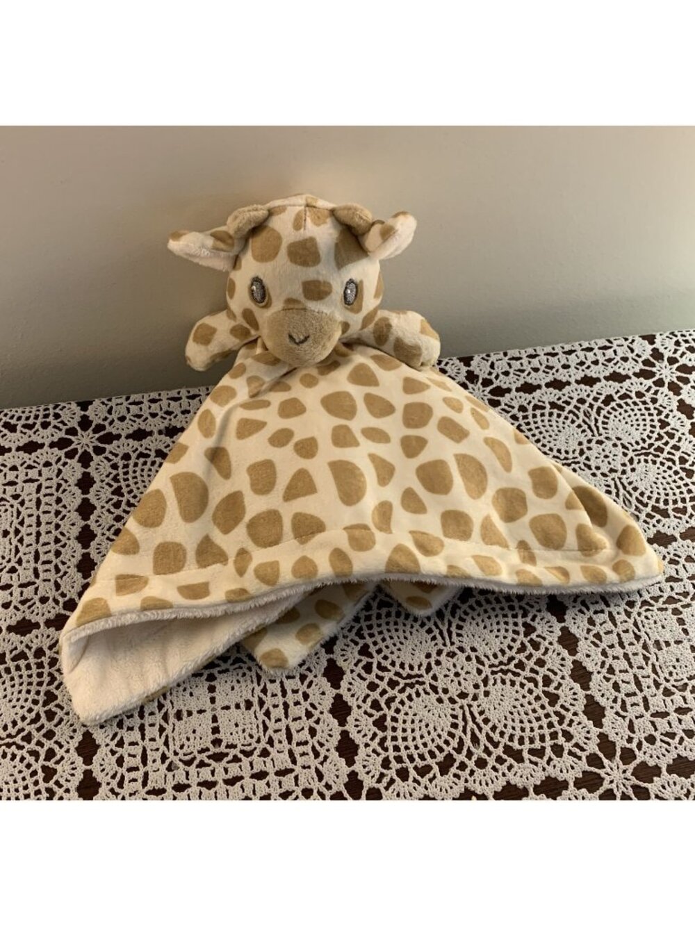 Giraffe Lovey Security Blanket Baby Blankie Soothing 13 Inch Fleese Zoo Animal